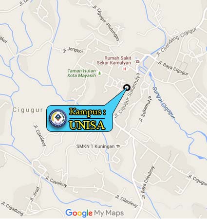 Peta dan Lokasi UNISA Kuningan Jawa Barat Kelasnonreguler Jawa Barat Nomor